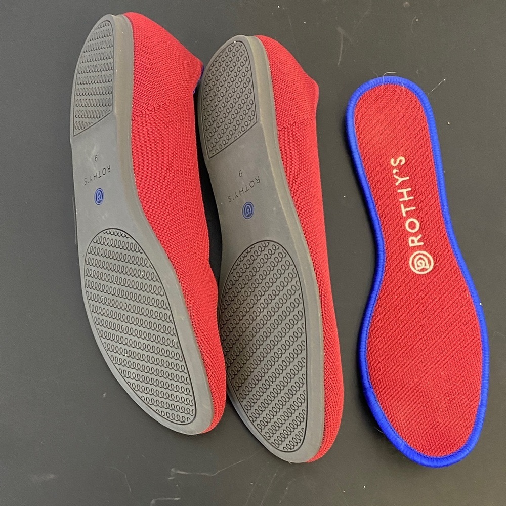 Rothy's Women's Red and Blue Flats - Picture 2 of 5